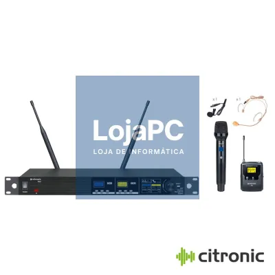 Central UHF Profissional S/ Fios 2 Canais CITRONIC