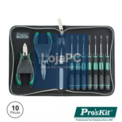 MALA FERRAMENTAS PROFISSIONAL 10 PEÇAS PROSKIT