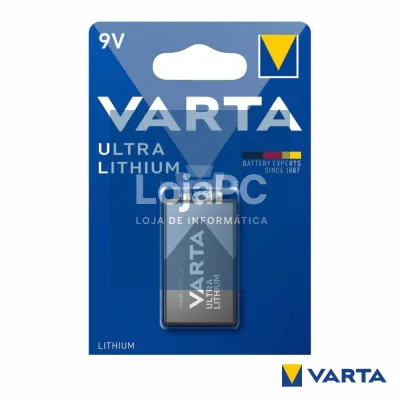 Pilha Lítio 9V/6LR61 6122 Ultra VARTA