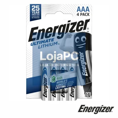 Pilha Alcalina AAA 1.5V 4x Ultimate Lithium ENERGIZER