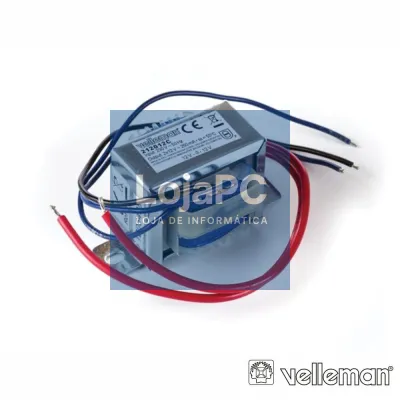 TRANSFORMADOR 12VA 2X12V VELLEMAN