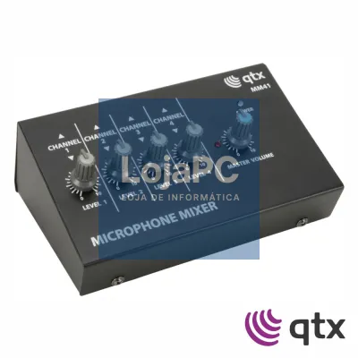 Mesa de Mistura para Microfones Com 4 Canais QTX