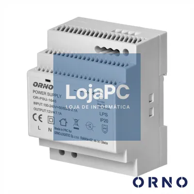 Fonte De Alimentação 12VDC 7A 84W DIN ORNO