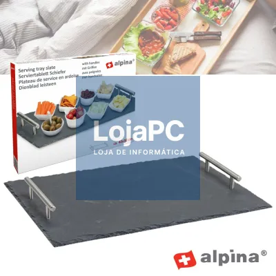 BANDEJA P/ APERITIVOS EM ARDÓSIA 30X40CM ALPINA