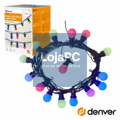 Corrente de Iluminação C/ Lâmpadas RGB 14m TUYA DENVER