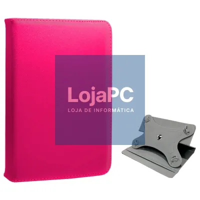 COOL Ebook / Tablet 7 inch Leatherette Pink Rotating Case