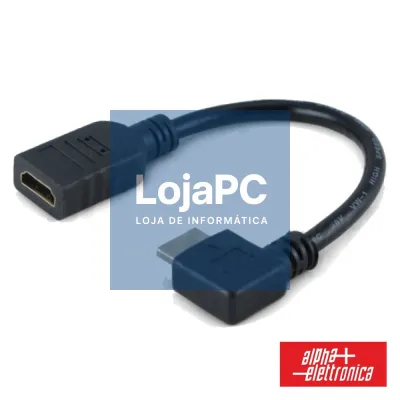 FICHA ADAPTADORA HDMI MACHO / FÊMEA ANGULAR 90º VERTICAL