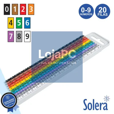 IDENTIFICADOR DE CABOS 20 FILAS DE 0 A 9 1.5-2.5MM² SOLERA