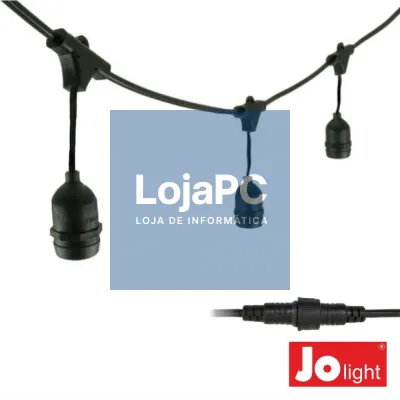 Corrente De Iluminação 10mt P/ Lâmpadas E27 IP44 JOLIGHT