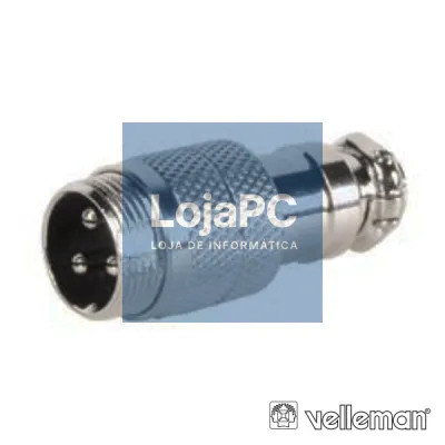 FICHA 3P MACHO P/ SOLDAR VELLEMAN