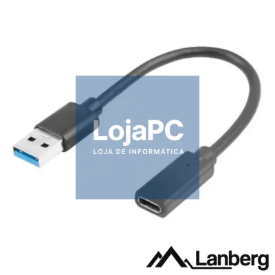 Cabo Adaptador USB-C 3.1 Fêmea/USB-A Macho 15cm OTG LANBERG