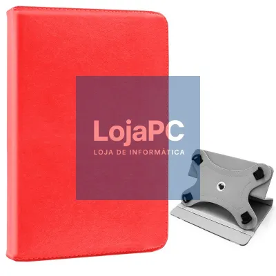 COOL Ebook Tablet Universal 9.7 - 11 Inches Leatherette Case Red (Square)