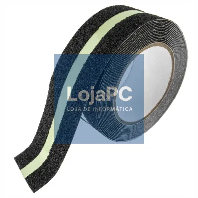 Fita Antiderrapante Preta/Fluorescente 50mm x 5m
