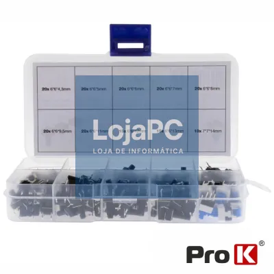 Kit de 180 Comutadores Micro Switch PROK