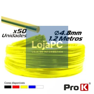 TUBO MANGA TERMORETRÁCTIL 4.8MM 1.2M 50X VERDE/AMARELA PROK