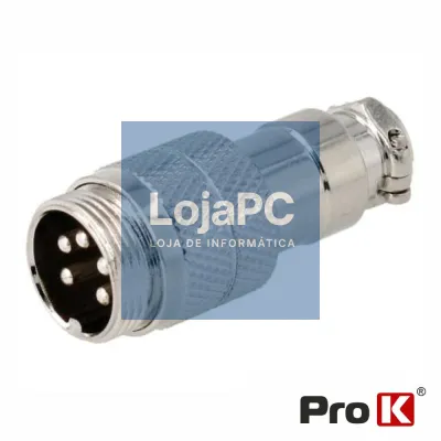 Ficha Microfone 5p Macho P/ Soldar PROK