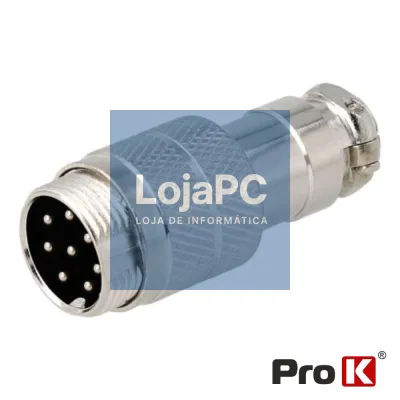 Ficha Microfone 8p Macho P/ Soldar PROK