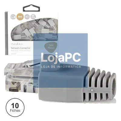 FICHA RJ45 MODULAR CAT6 8P8C C/ CAPA 10X