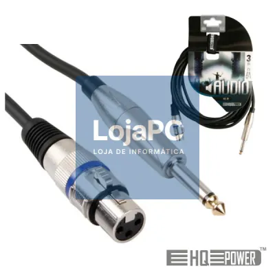 CABO XLR 3P FÊMEA / JACK 6.35MM MACHO 3M MN HQ POWER