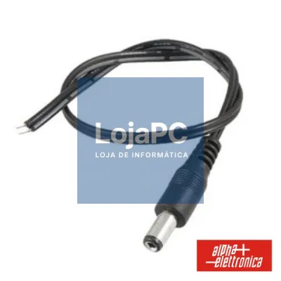 FICHA ALIMENTAÇÃO DC FÊMEA ø 5.5-2.1MM 12MM C/ CABO