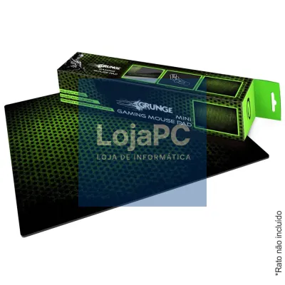 TAPETE P/ RATO GAMERS M 30X24 VERDE E PRETO
