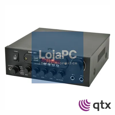 Amplificador Áudio 110W 2 Canais FM/LINE/AUX/CD/USB/BT QTX