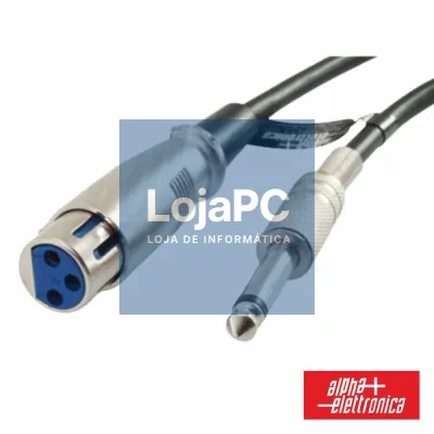 CABO XLR 3P FÊMEA / JACK 6.35 MACHO 2M MN POLYBAG