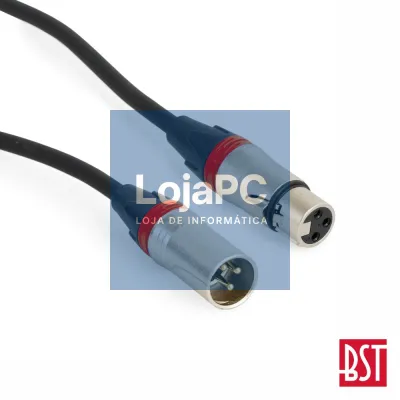 Cabo DMX XLR 3p Macho / XLR 3p Fêmea 10m BST