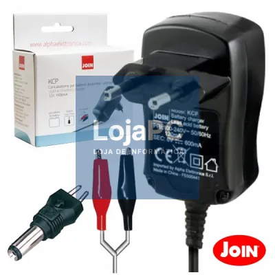 CARREGADOR DE BATERIAS 6V 600MA C/ PROTEÇÃO JOIN
