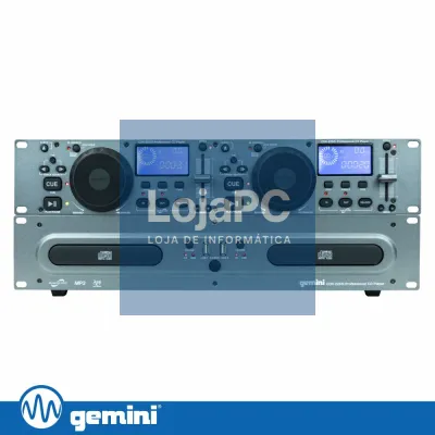Controlador DJ 2 Canais P/ Rack 19" C/ Leitor CD/USB GEMINI