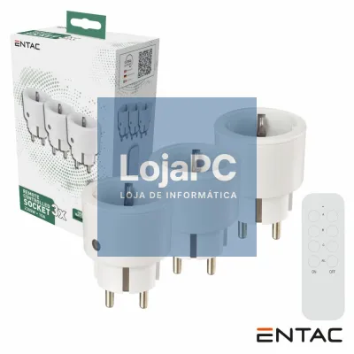 Conjunto 3 Tomadas Elétricas C/ Comando S/ Fios ENTAC