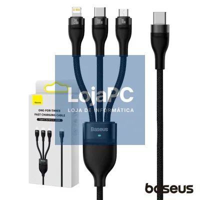 Cabo USB-C p/ MicroUSB/USB-C/Lightning Macho 1.5M 100W