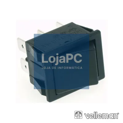 COMUTADOR BASCULANTE 10A-250V DPST ON-ON TECLA PRETA
