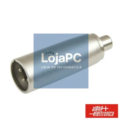 FICHA ADAPTADORA XLR 3P MACHO / RCA FÊMEA