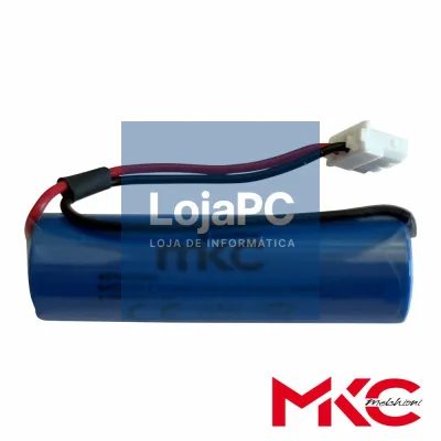 Bateria De Lítio ER14500 3.6V 2.2Ah Com Cabo e Conector MKC