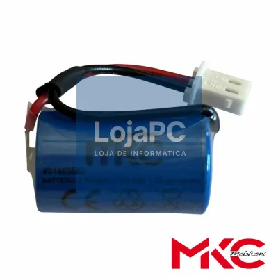 Bateria De Lítio ER14250 3,6V 1.2Ah Com Cabo e Conector MKC