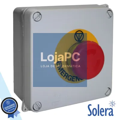 CAIXA PASSAGEM C/ PULSADOR EMERGÊNCIA 230V IK07 IP65 SOLERA