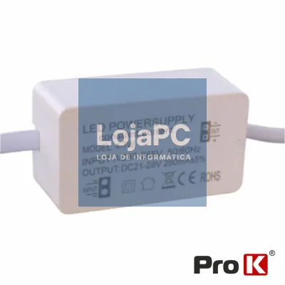 Fonte de Alimentação P/ LED 4-7W 21-28V 290mA PROK