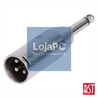Ficha Adaptadora XLR 3p Macho / Jack 6.35mm Macho Mn BST