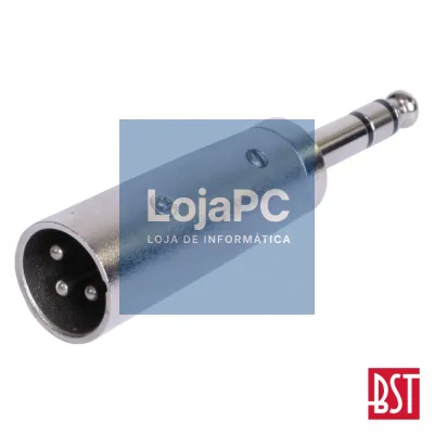 Ficha Adaptadora XLR 3p Macho / Jack 6.35mm Macho St BST