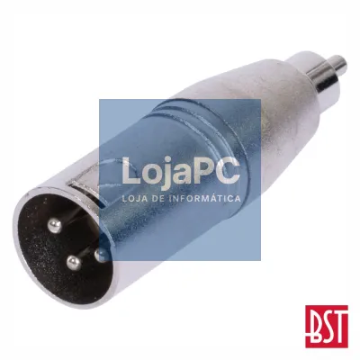 Ficha Adaptadora XLR 3p Macho / Rca Macho BST