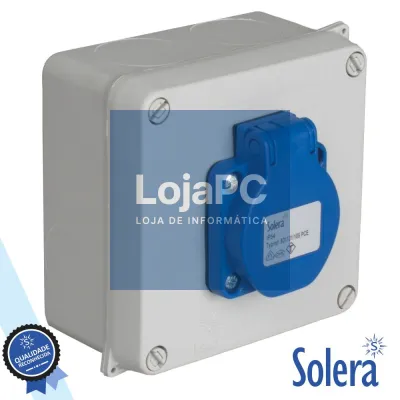 CAIXA PASSAGEM C/ FICHA SCHUKO IK07 IP65 SOLERA