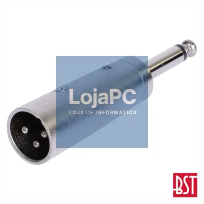 Ficha Adaptadora XLR 3p Macho / Jack 6.35mm Macho Mn BST