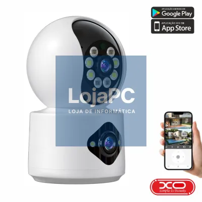 Câmara Vigilância IP Dupla 1080p 24MP WiFi+BT XO