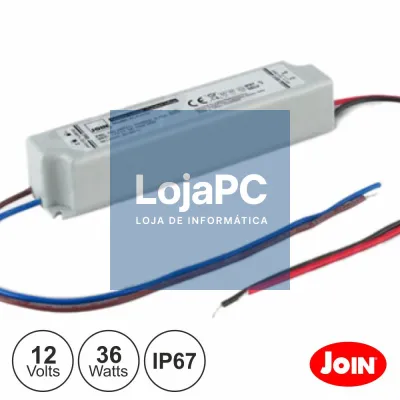 FONTE DE ALIMENTAÇÃO ESTANQUE 12V 3A 36W IP67 JOIN