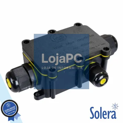 Caixa Junção 3 Vias C/ 3 Condutores 24A 450V IP68 SOLERA