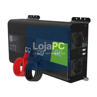 Conversor 12V-230V USB 1000W Onda Pura GREEN CELL