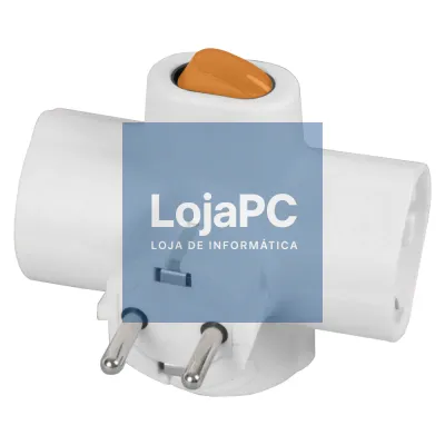 FICHA ELÉTRICA TRIPLA 3 SCHUKO INTERRUPTOR