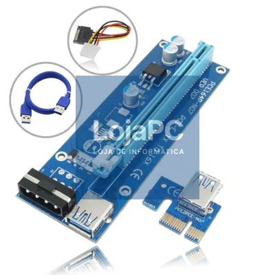 Adaptador PCI-E 1x P/ PCI-E 16x Card Riser P/ Mining