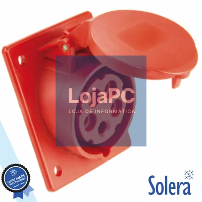 FICHA CEE FÊMEA PAINEL 16A 3P+N+T 400V C/TAMPA IP44 SOLERA